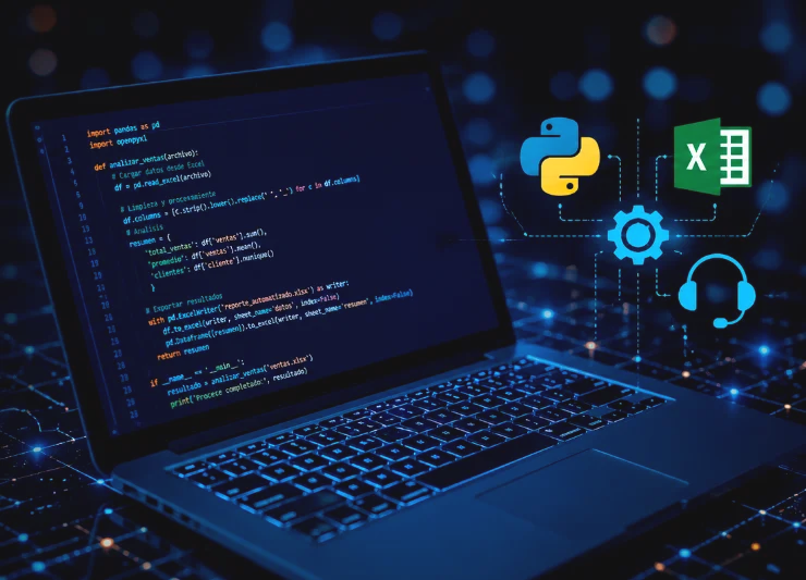 Estación de trabajo con automatización en Python